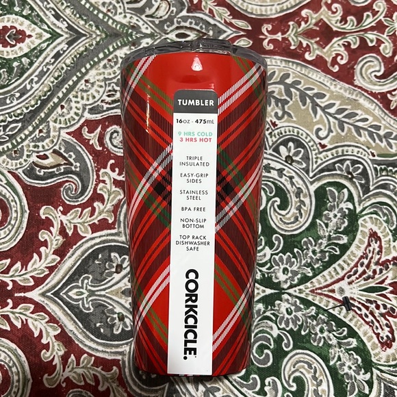 Corkcicle Dining Nwt Corkscicle Plaid Tumbler Poshmark